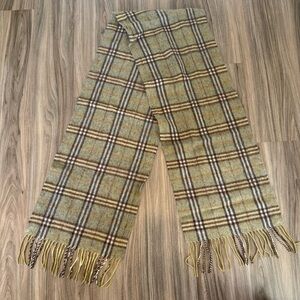 Green and Black Plaid Scarf